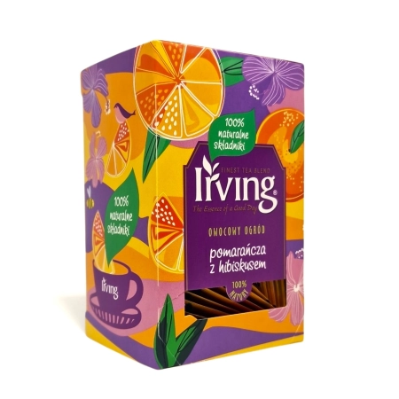 Herbata IRVING hibiskus i pomarańcza 20 torebek